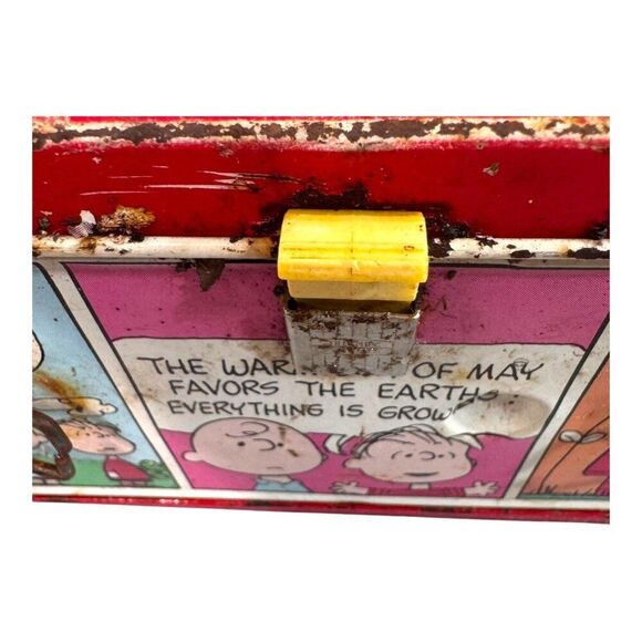 Vintage 1958 Peanuts Snoopy Lucy Lunchbox Featuring Comic Strip Graphics READ - Picture 6 of 16